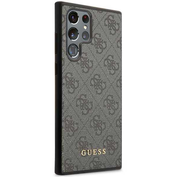 Hoes voor Samsung Galaxy S24 Ultra S928, Guess, 4G Metal Gold Logo, Zwart