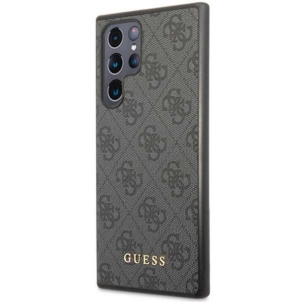 Hoes voor Samsung Galaxy S24 Ultra S928, Guess, 4G Metal Gold Logo, Zwart