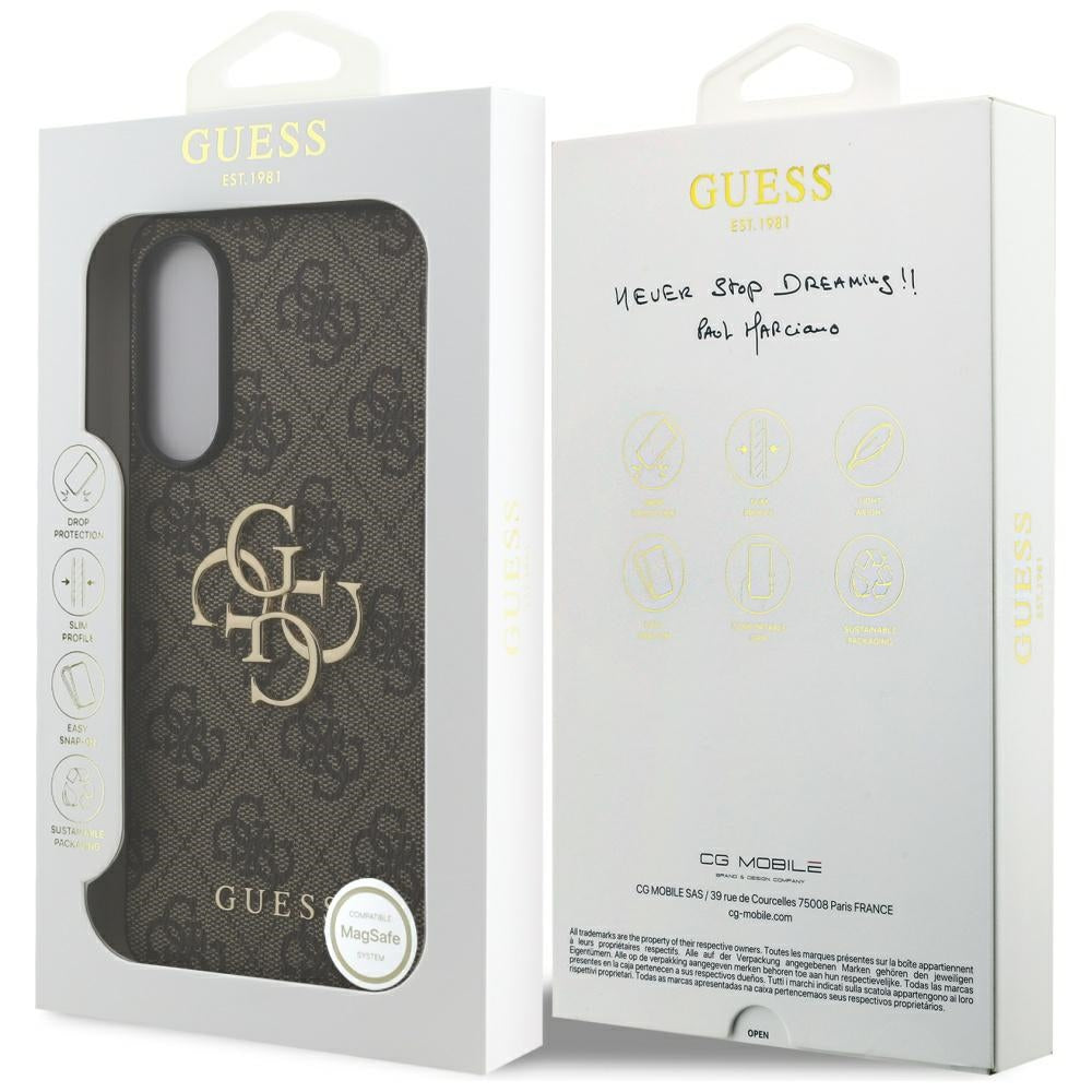 Hoes voor Samsung Galaxy S25 Edge S937, Guess, Big 4G Logo Classic, Bruin