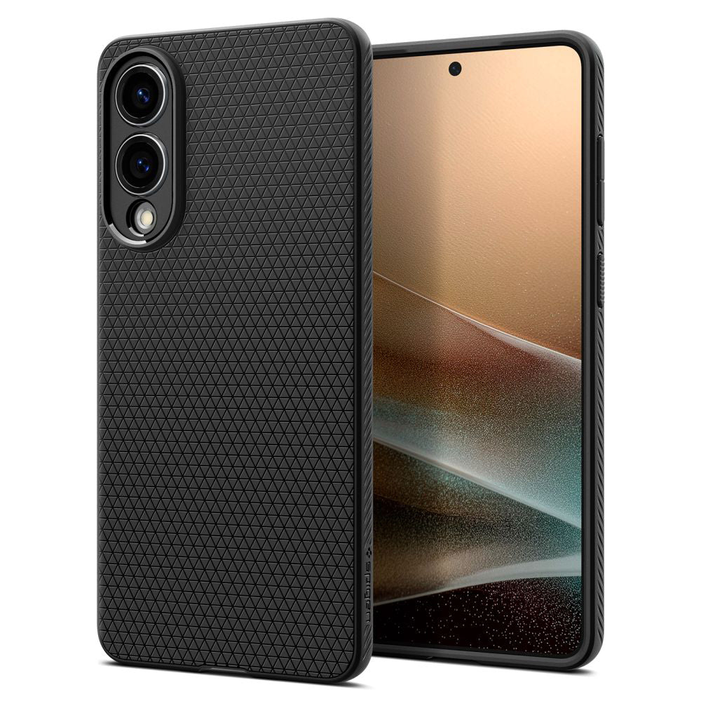 Hoes voor Samsung Galaxy S25 Edge S937, Spigen, Liquid Air, Matzwart ACS09420