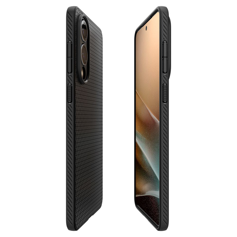 Hoes voor Samsung Galaxy S25 Edge S937, Spigen, Liquid Air, Matzwart ACS09420