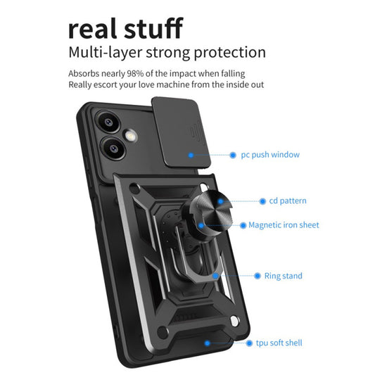 Hoes voor Samsung Galaxy S25 Edge S937, Techsuit, CamShield, Roze