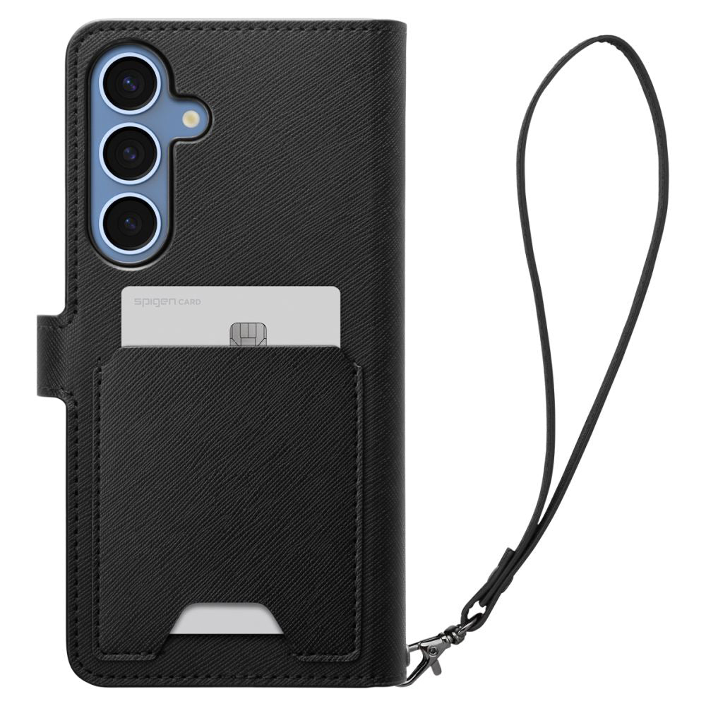Hoes voor Samsung Galaxy S25+ S936, Spigen, Wallet S, Zwart ACS09125