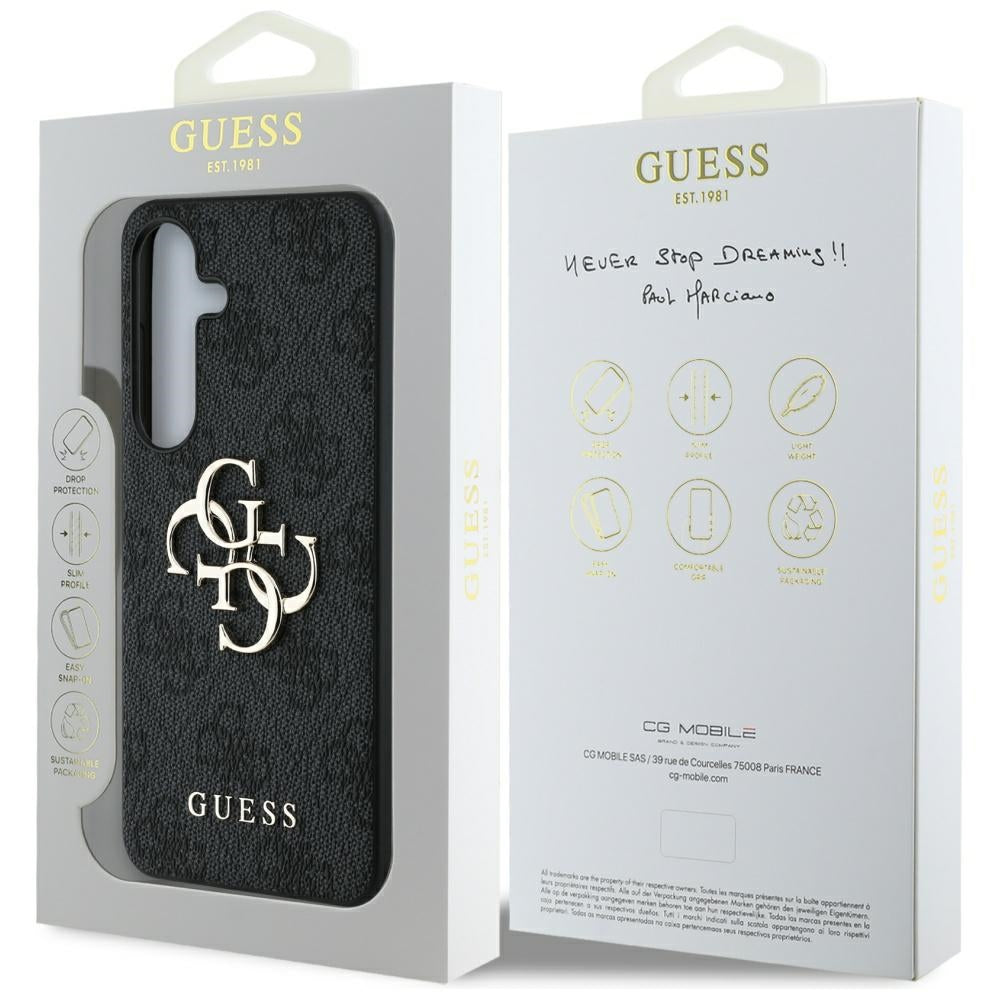 Hoes voor Samsung Galaxy S25 S931, Guess, 4G Big Logo, Zwart