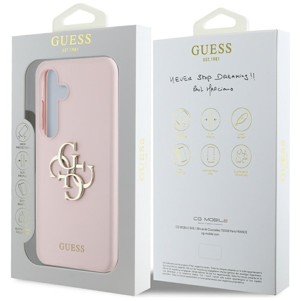 Hoes voor Samsung Galaxy S25 S931, Guess, 4G Big, Roze
