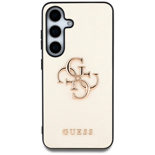 Hoes voor Samsung Galaxy S25 S931, Guess, 4G Grained Big and Classic Logo, Beige