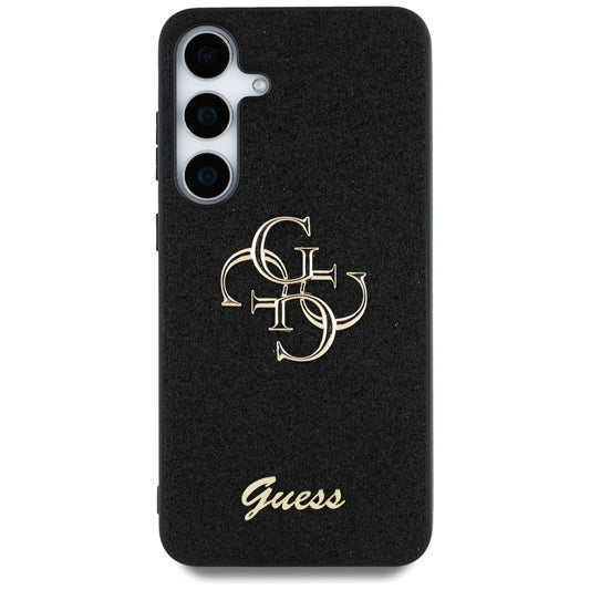 Hoes voor Samsung Galaxy S25 S931, Guess, Glitter Big 4G Script, Zwart
