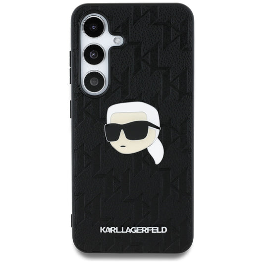 Case for Samsung Galaxy S25 S931, Karl Lagerfeld, Monogram Karl's Head, Black