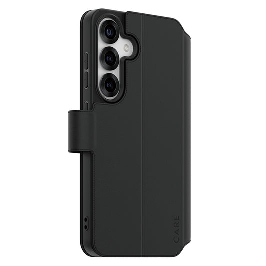 Hoes voor Samsung Galaxy S25 S931, PanzerGlass, Care Feature Kickstand Wallet, Zwart