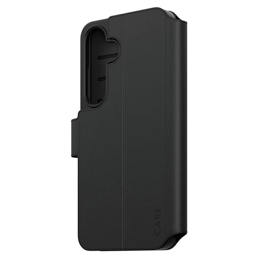 Hoes voor Samsung Galaxy S25 S931, PanzerGlass, Care Feature Kickstand Wallet, Zwart