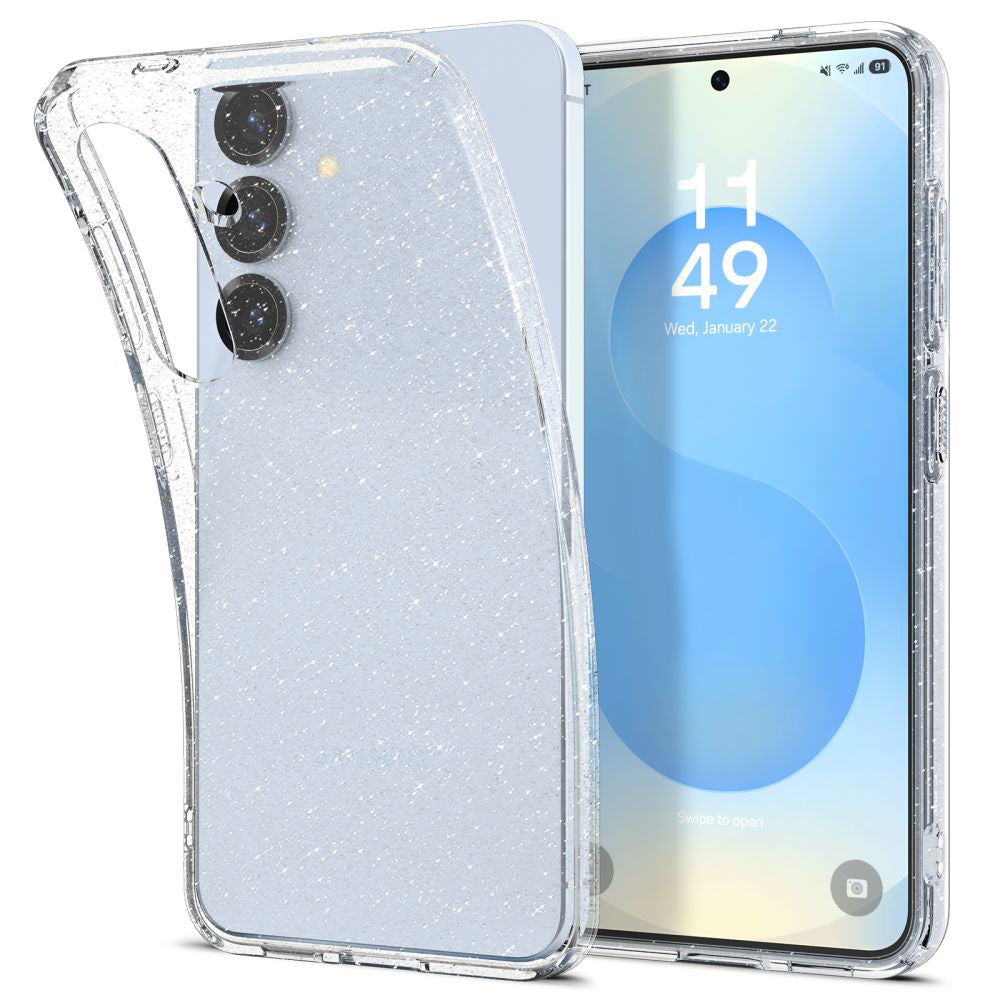 Hoes voor Samsung Galaxy S25 S931, Spigen, Liquid Crystal Glitter, Transparant ACS08997