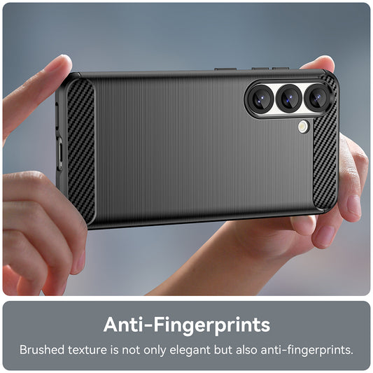 Hoes voor Samsung Galaxy S25 S931, Techsuit, Carbon, Zwart