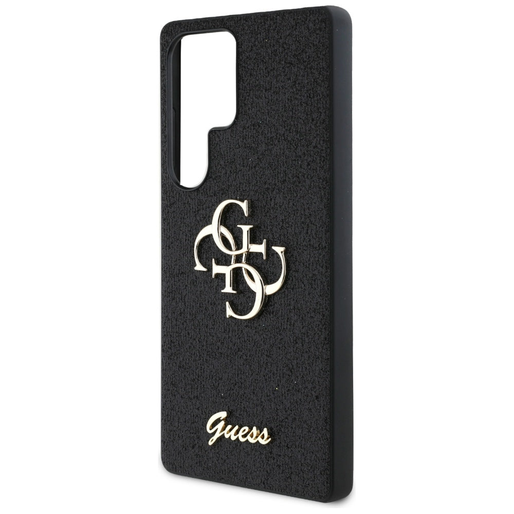 Hoes voor Samsung Galaxy S25 Ultra S938, Guess, Glitter Big 4G Script, Zwart