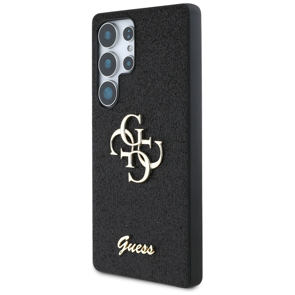 Hoes voor Samsung Galaxy S25 Ultra S938, Guess, Glitter Big 4G Script, Zwart