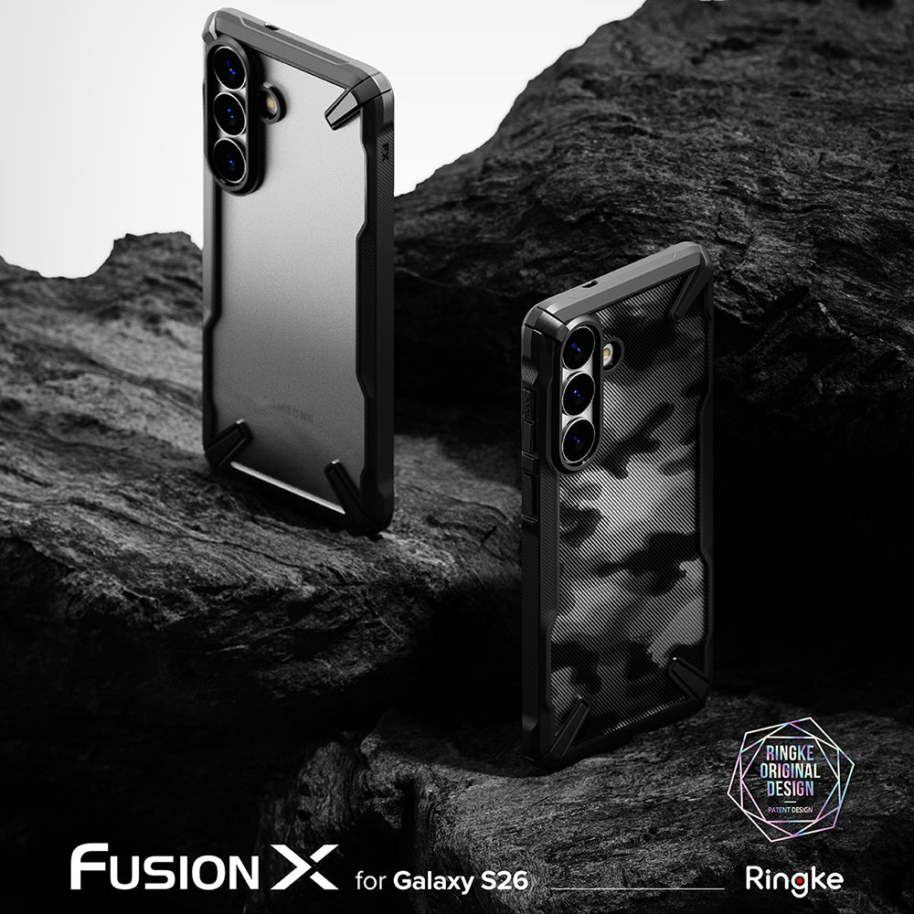 Hoes voor Samsung Galaxy S26 Plus S947, Ringke, Fusion X, Zwart