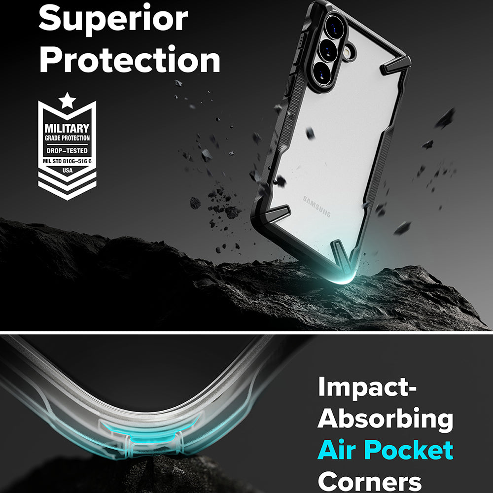 Hoes voor Samsung Galaxy S26 Plus S947, Ringke, Fusion X, Zwart