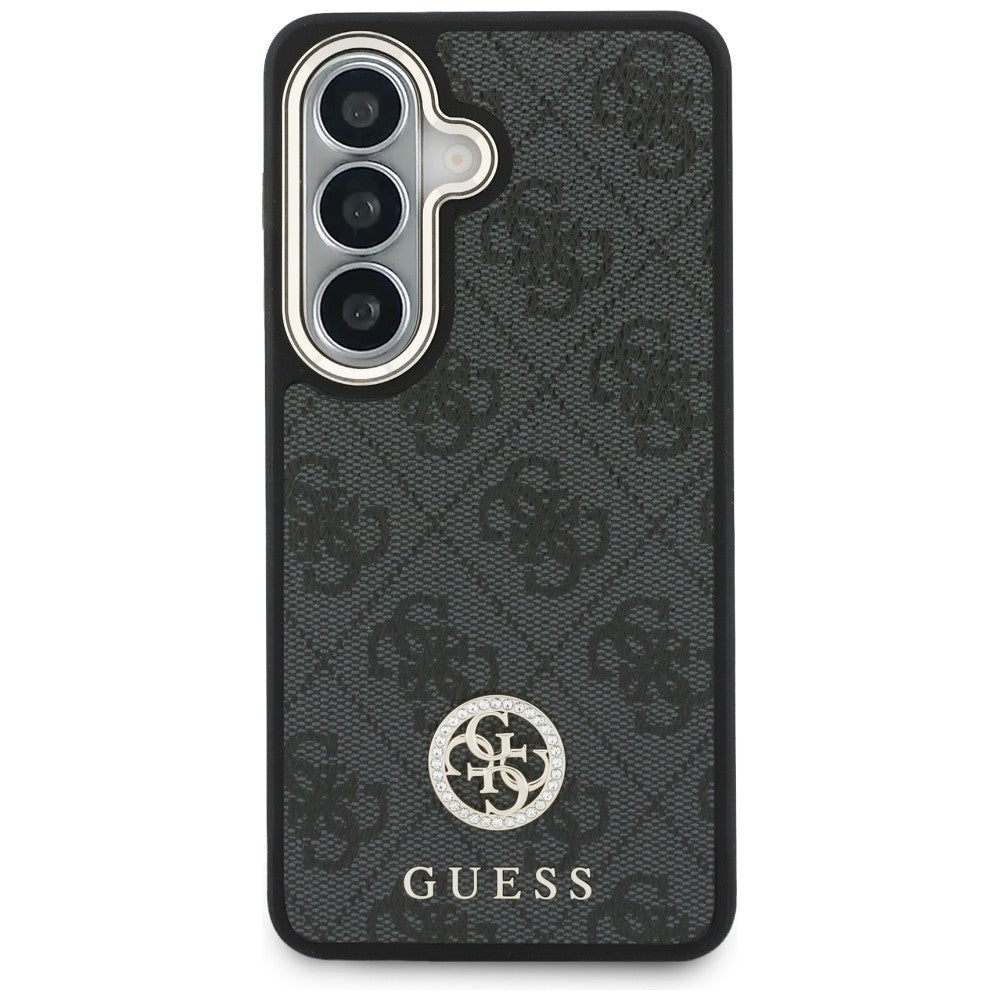 Hoes voor Samsung Galaxy S26 S942, GUESS, 4G Big Rhinestone Triangle Strap, Zwart