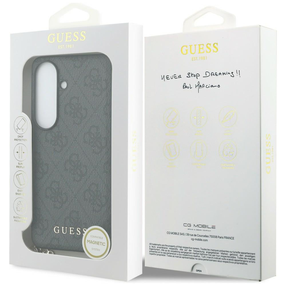 Hoes voor Samsung Galaxy S26 S942, Guess, 4G Classic Logo Charm, Zwart