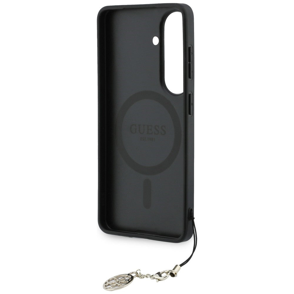 Hoes voor Samsung Galaxy S26 S942, Guess, 4G Classic Logo Charm, Zwart
