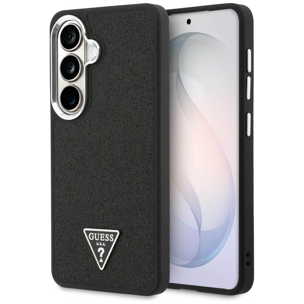 Hoes voor Samsung Galaxy S26 S942, Guess, Fixed Glitter Triangle Logo, Zwart