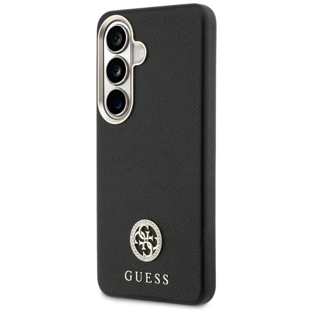 Hoes voor Samsung Galaxy S26 S942, Guess, Rhinestone Round Logo, Zwart