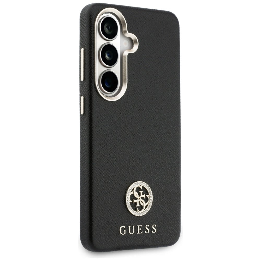 Hoes voor Samsung Galaxy S26 S942, Guess, Rhinestone Round Logo, Zwart