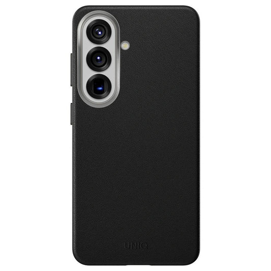 Hoes voor Samsung Galaxy S26 S942, UNIQ, Lyden Leatherette, Zwart