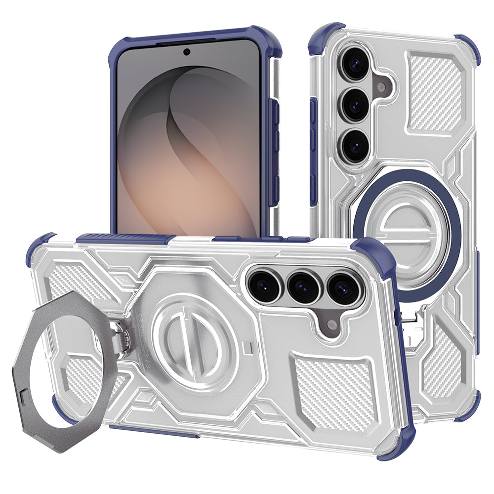 Hoes voor Samsung Galaxy S26 S942, Techsuit, Carbon Shield Pro, Blauw
