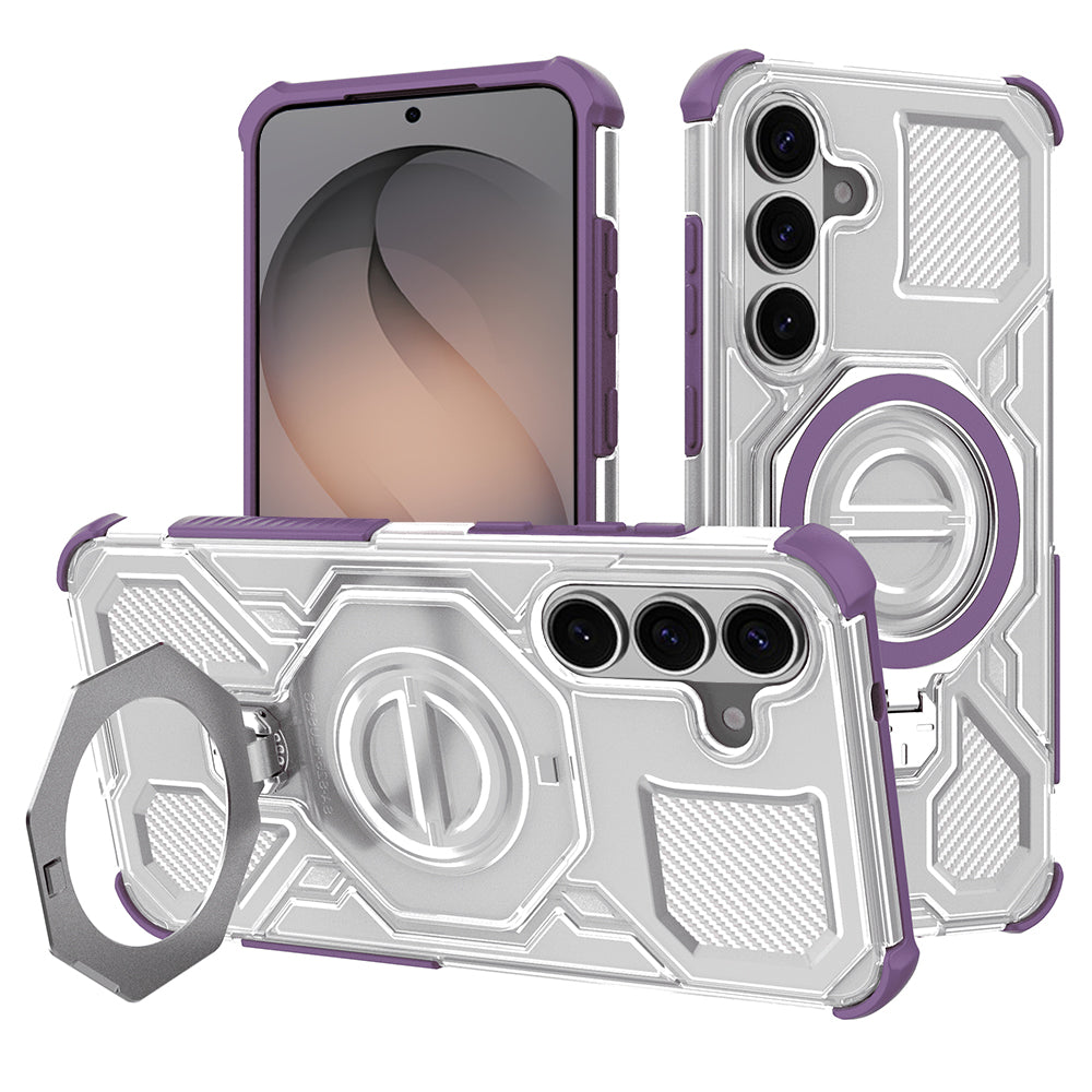 Hoes voor Samsung Galaxy S26, Techsuit, Carbon Shield Pro, Paars