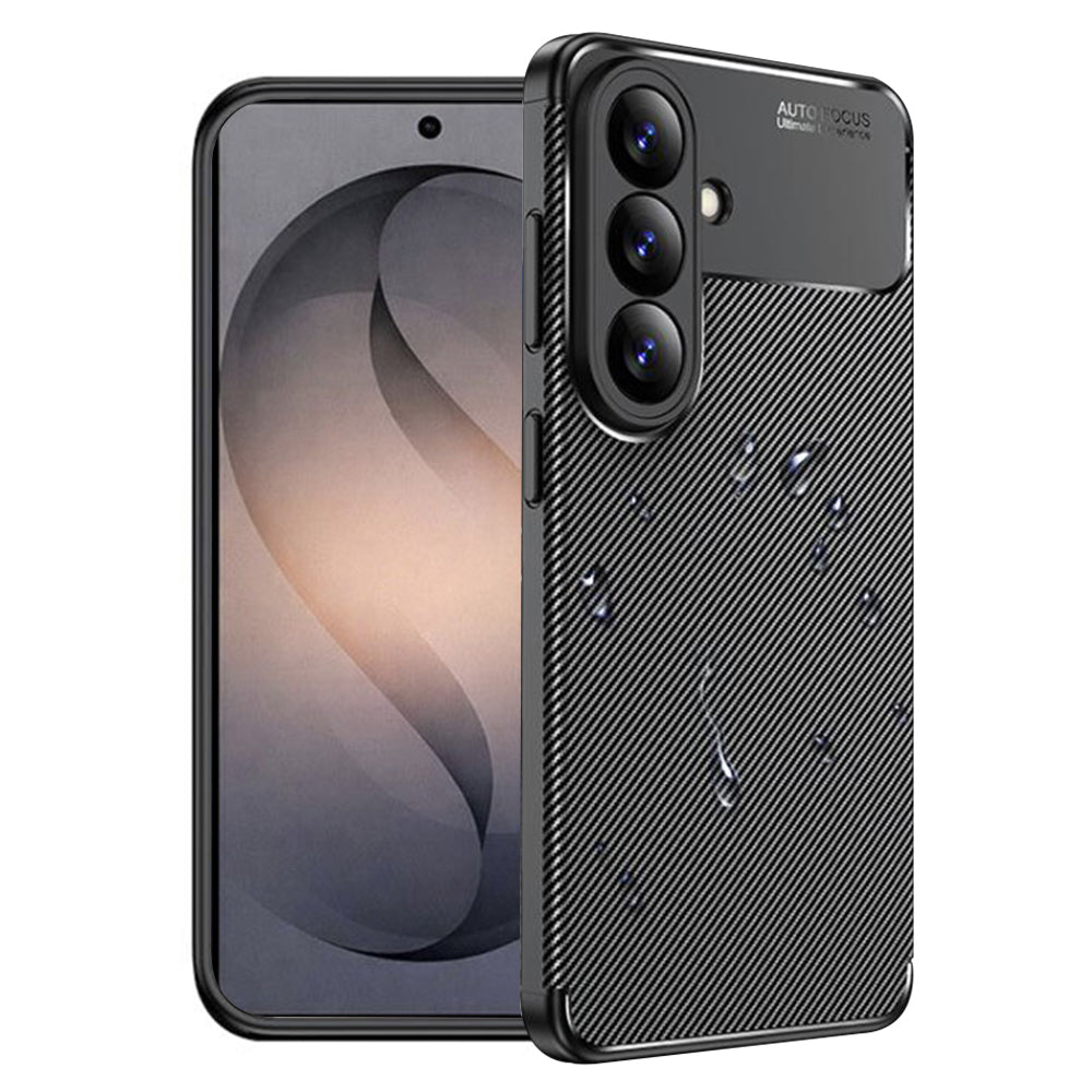 Hoes voor Samsung Galaxy S26 S942, Techsuit, CarbonFiber, Zwart