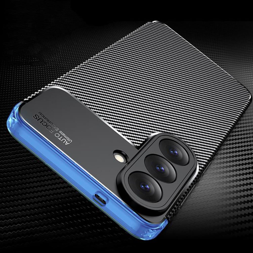 Hoes voor Samsung Galaxy S26 S942, Techsuit, CarbonFiber, Zwart