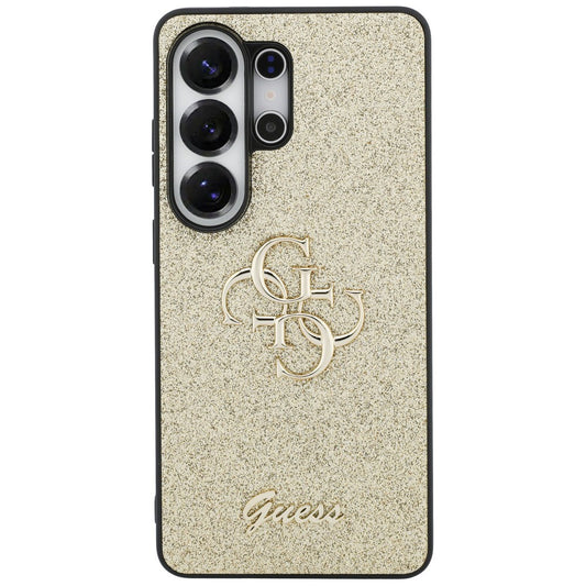 Hoes voor Samsung Galaxy S26 Ultra S948, Guess, Fixed Glitter Big 4G Metal Frame, Goud