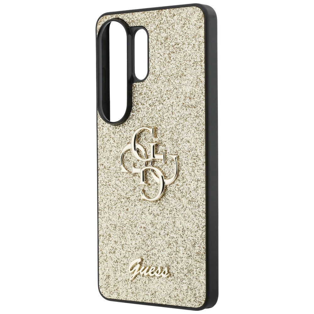 Hoes voor Samsung Galaxy S26 Ultra S948, Guess, Fixed Glitter Big 4G Metal Frame, Goud