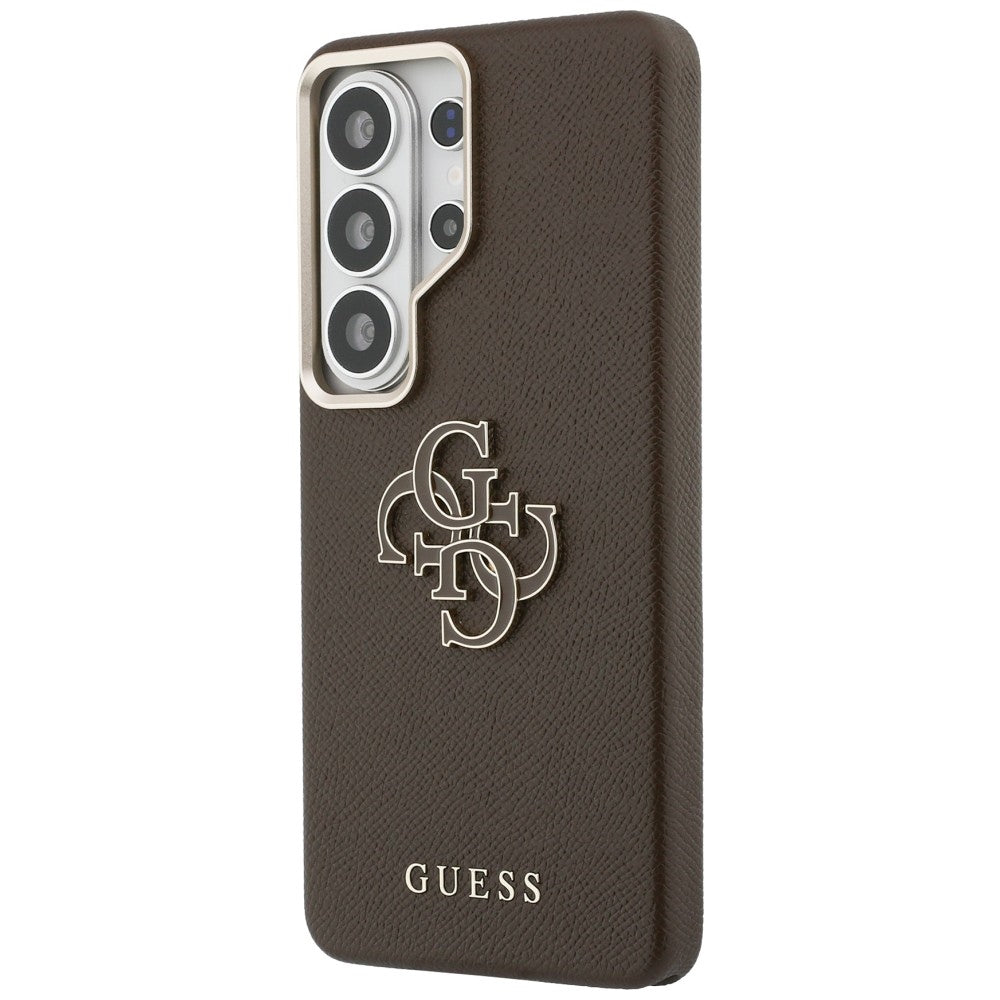 Hoes voor Samsung Galaxy S26 Ultra S948, Guess, 4G Grained Big and Classic Logo, Bruin