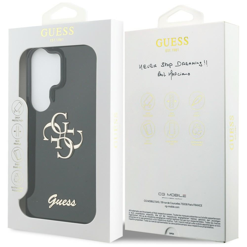 Hoesje voor Samsung Galaxy S26 Ultra S948, Guess, IML Big Metal 4G Script, Zwart