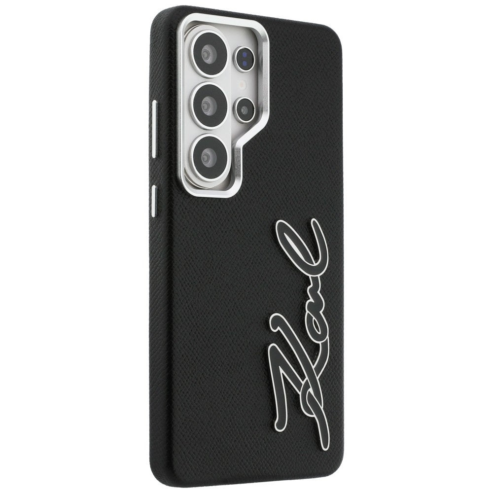 Hoes voor Samsung Galaxy S26 Ultra S948, Karl Lagerfeld, Signature Resin Logo, Zwart