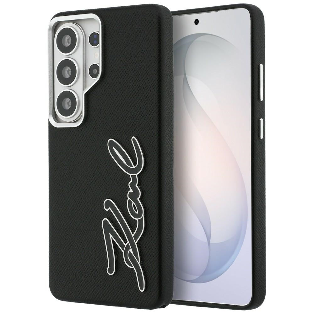 Hoes voor Samsung Galaxy S26 Ultra S948, Karl Lagerfeld, Signature Resin Logo, Zwart
