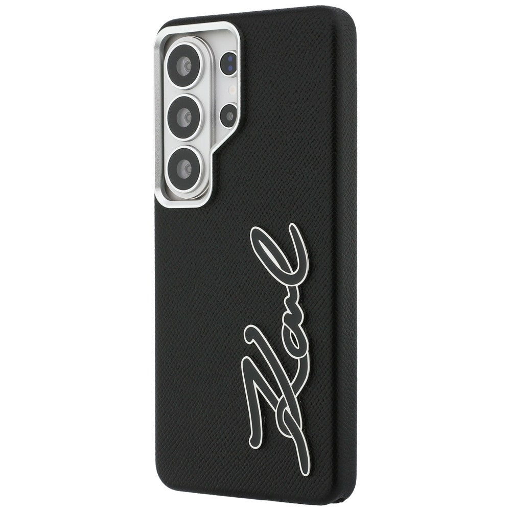 Hoes voor Samsung Galaxy S26 Ultra S948, Karl Lagerfeld, Signature Resin Logo, Zwart