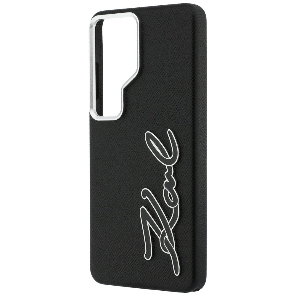 Hoes voor Samsung Galaxy S26 Ultra S948, Karl Lagerfeld, Signature Resin Logo, Zwart