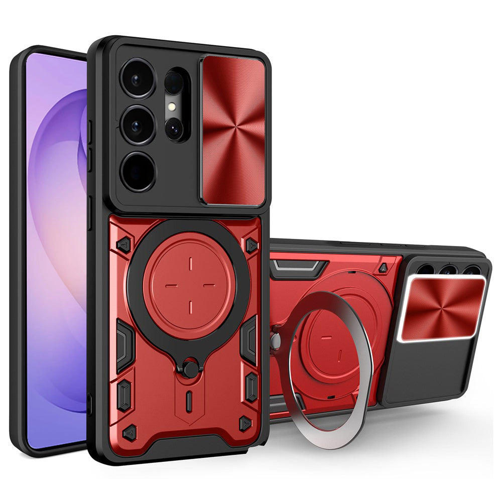 Hoes voor Samsung Galaxy S26 Ultra S948, Techsuit, CamGuard Pro, Rood