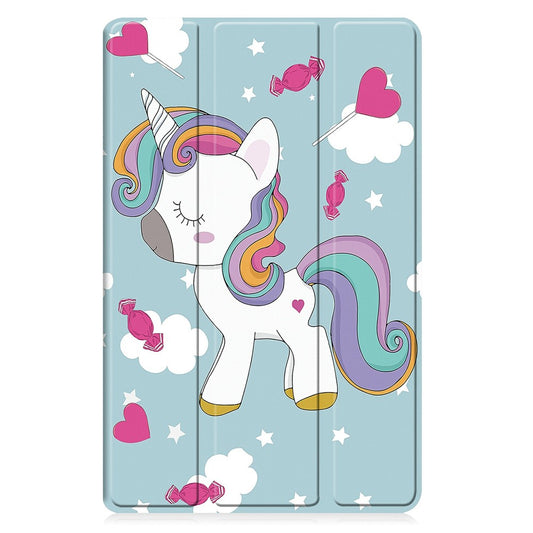 Hoes voor Samsung Galaxy Tab A11+ / Tab A9+, Techsuit, FoldPro Unicorn, Multicolor