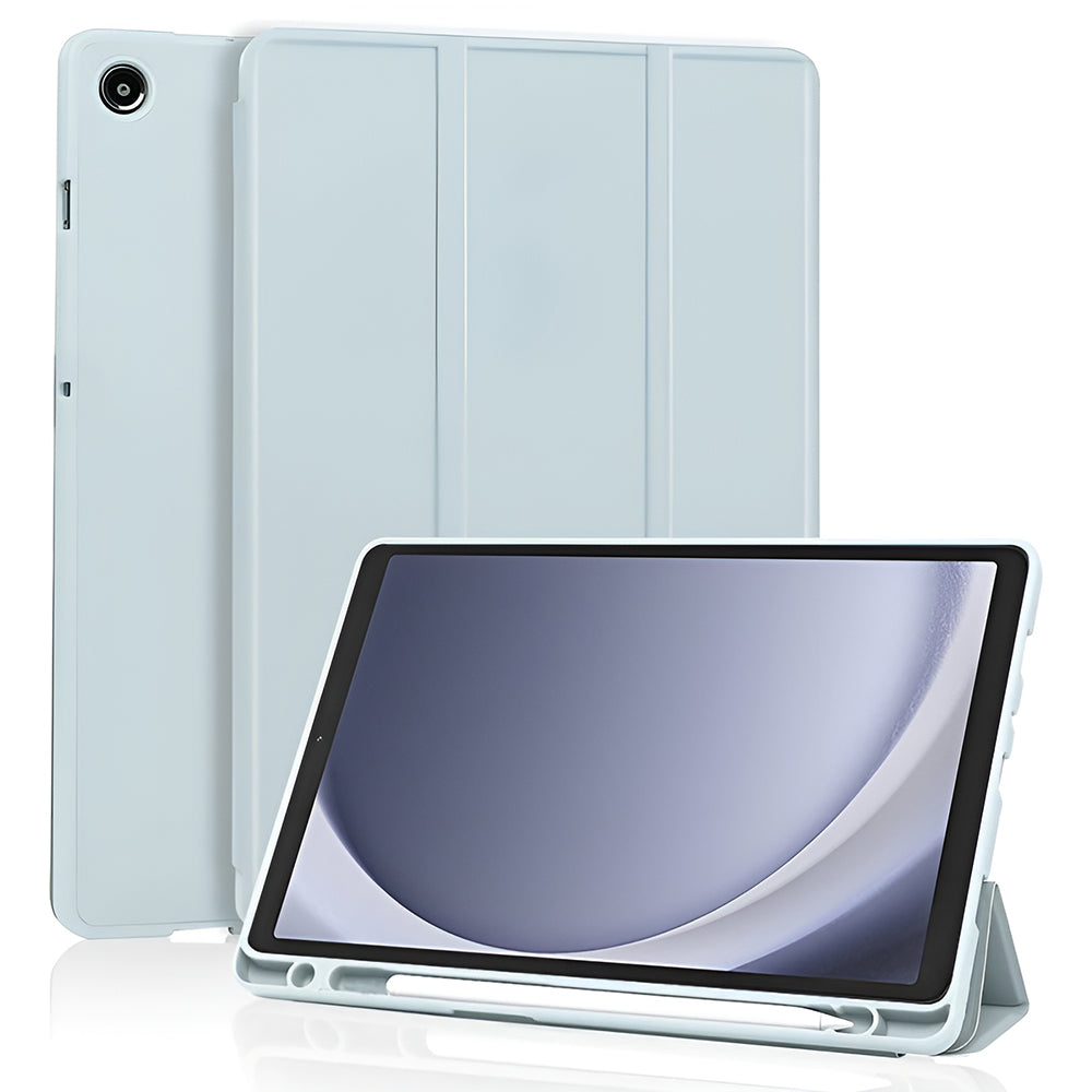 Hoes voor Samsung Galaxy Tab A11 / Tab A9, Techsuit, Flex Trifold Nieuw Model, Blauw
