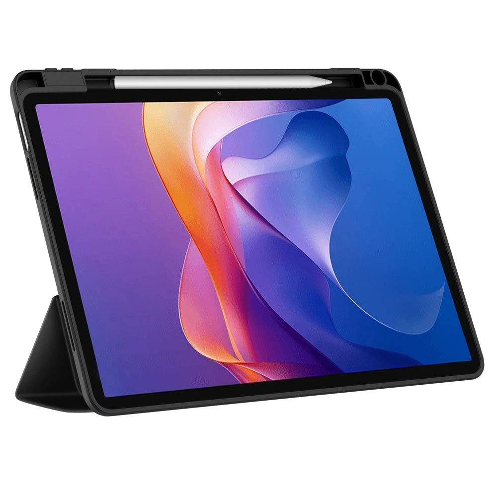 Hoes voor Samsung Galaxy Tab A11 / Tab A9, Techsuit, Flex Trifold Nieuw Model, Gri