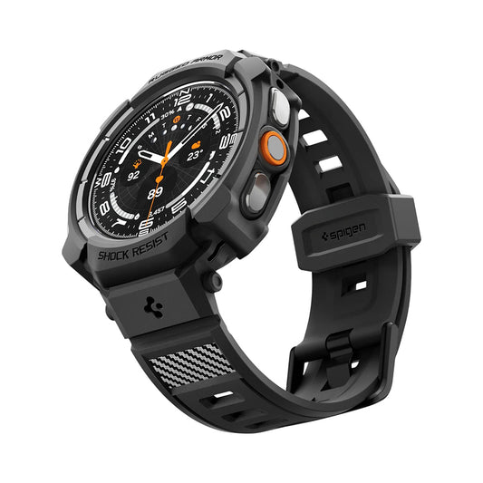 Spigen Rugged Armor Pro hoes voor Samsung Galaxy Watch Ultra2, Mat Zwart ACS11612