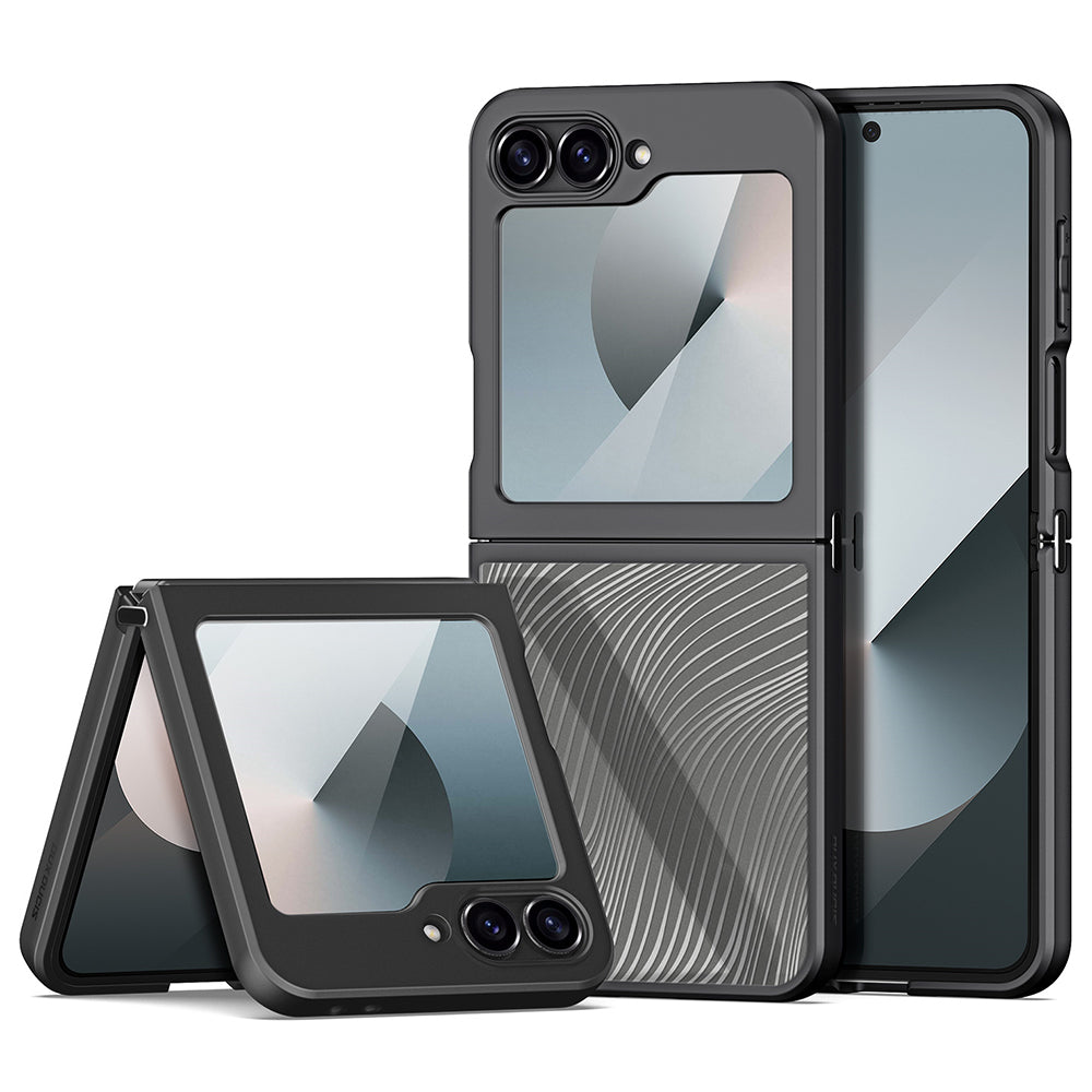 Hoes voor Samsung Galaxy Z Flip6 F741, DUX DUCIS, Aimo, Zwart
