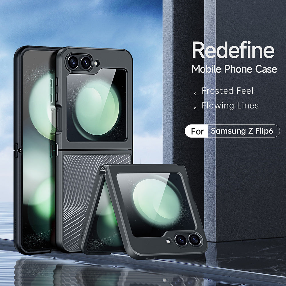 Hoes voor Samsung Galaxy Z Flip6 F741, DUX DUCIS, Aimo, Zwart