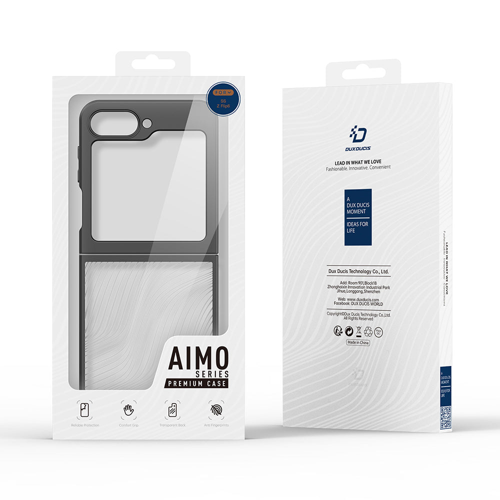 Hoes voor Samsung Galaxy Z Flip6 F741, DUX DUCIS, Aimo, Zwart