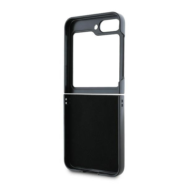 Hoes voor Samsung Galaxy Z Flip7 FE F761 / Z Flip6 F741, Karl Lagerfeld, Saffiano Karl & Choupette Metal, Zwart