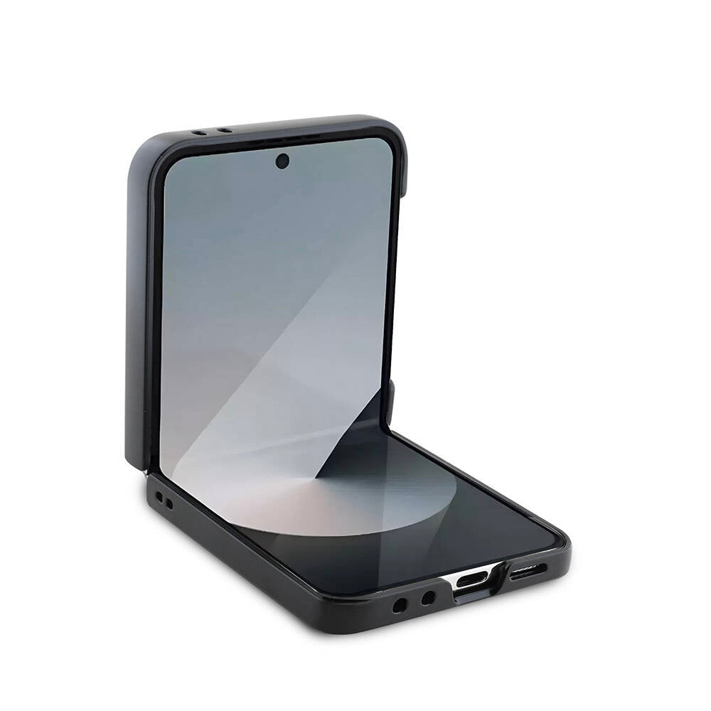 Hoes voor Samsung Galaxy Z Flip7 FE F761 / Z Flip6 F741, Guess, 4G Metal Logo, Zwart