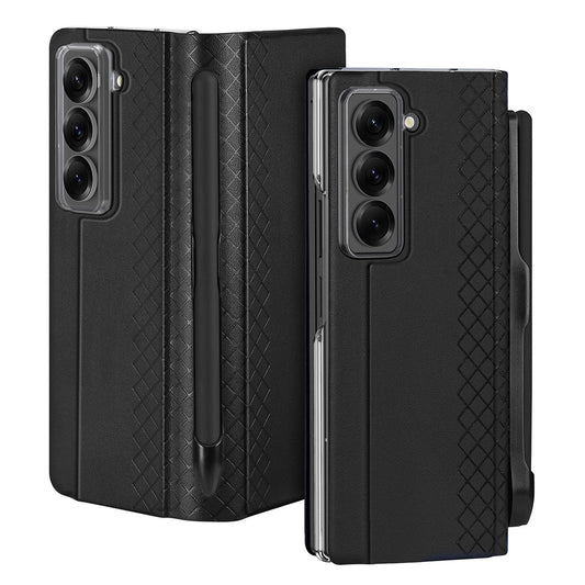 Hoes voor Samsung Galaxy Z Fold Special, DUX DUCIS, Bril (met pennenhouder), Zwart